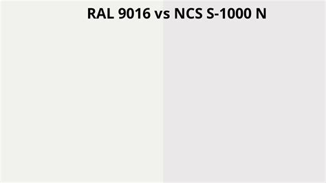 Ral 9016 Vs Ncs S 1000 N Ral Colour Chart Uk