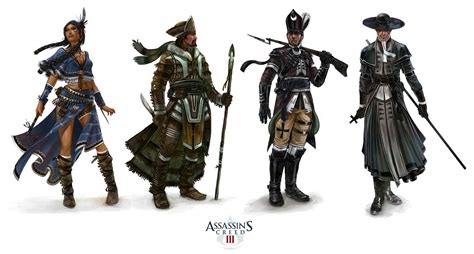 Concept Art From The Assassins Creed Saga Sci Fi Uniform Connor Kenway Assassins Creed