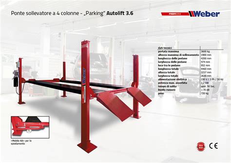 Autolift Ponte Sollevatore Colonne Parking Atrezzature Da