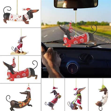 Colgante Navide O Para Decoraci N De Coche De Perro Divertido