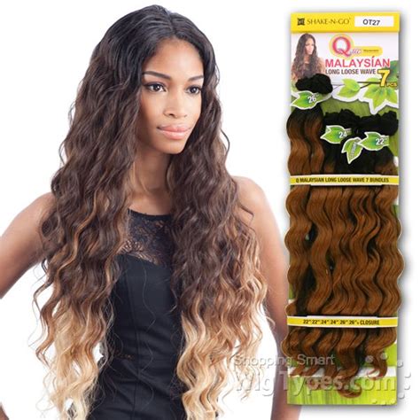 Milky Way Que Human Hair Blend Weave Malaysian Long Loose Wave 7 222224242626 Closure