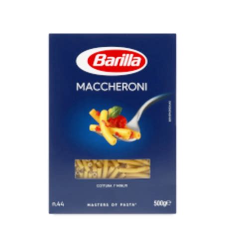 Barilla Maccheroni Pasta 500g เส้นพาสต้าแบบหลอด อาหารเครื่องดื่ม