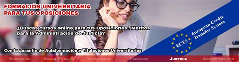 Cursos Baremables Justicia AULAFORMACION