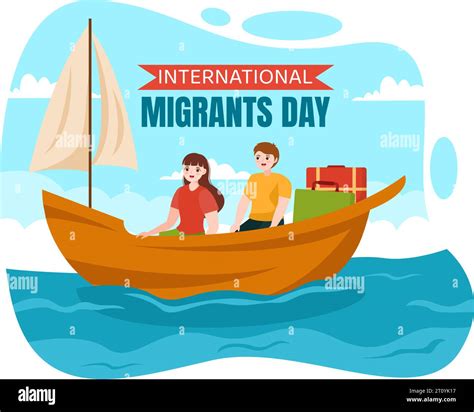 International Migrants Day Vector Illustration On 18 December With