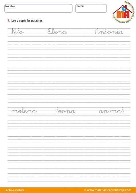 La Letra N Lecto Escritura “material De Aprendizaje” Material De Aprendizaje Lecto