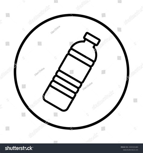 Water Bottle Outline Icon Vector Stock Vector Royalty Free 2183101465 Shutterstock