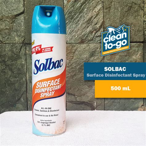 SOLBAC Surface Disinfectant Spray 500ml CleanToGo Lazada PH