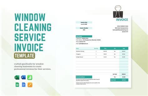 Free Cleaning Invoice Templates Editable And Printable