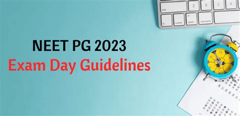 Neet Pg Exam Day Guidelines Document Required Reporting Time