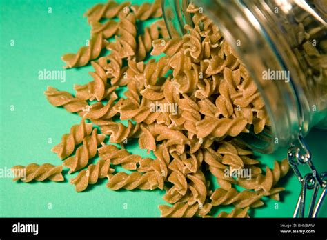 Wholewheat Fusilli Pasta Spirals Stock Photo Alamy