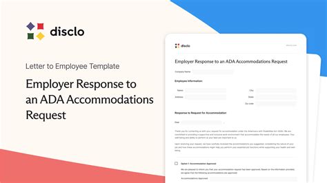 Letter To Employee Template Employer Response To An Ada Accommodations