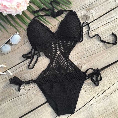 Cupshe Envy Crochet Bikini Set Crochet Monokini Crochet Bikini