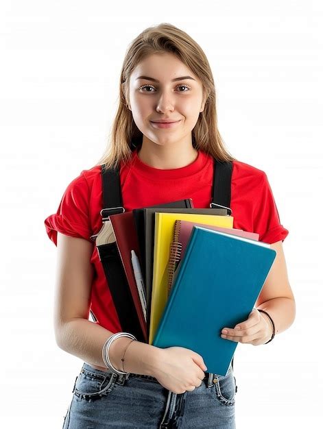 Retrato Fotogr Fico De Jovem Estudante Universit Ria Sorridente