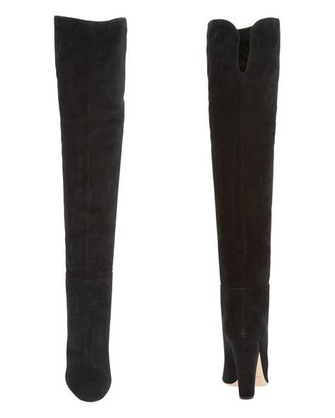 Sergio Rossi Suede Over The Knee Boots Flash Sales