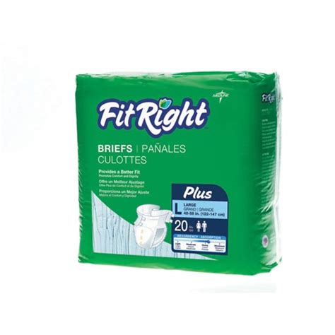 Fitright Plus Briefs 32 42 Case Of 80 Healthcare Supply Pros