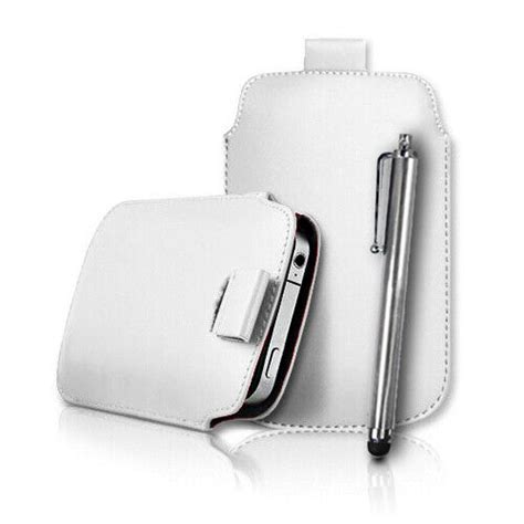 Quality Leather Pull Tab Case Cover Pouch And Pen For Nokia And Doro Phones