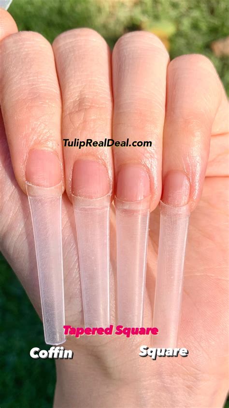 New Xxl Tapered Square Straight Non C Curve Tips Tulip Real Deal