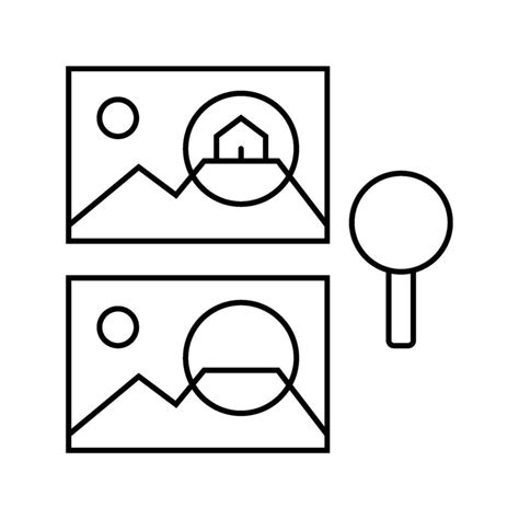 find the difference line icon vector illustration 35272432 Vector Art ...