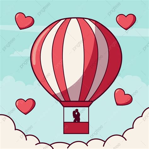 Hot Air Balloons Clipart Hd Png Couple In Love On Hot Air Balloon In Valentine Valentine