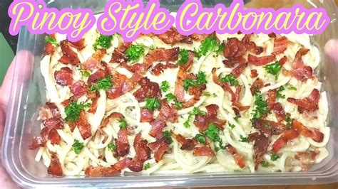 BETTER THAN SPAGHETTI OR PANCIT TRY MY PINOY STYLE CARBONARA PASTA