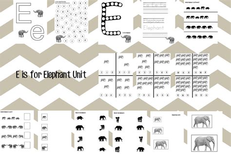 E is for Elephant Unit - Etsy