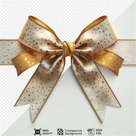 Transparent Of Gold Star Gift Bow Ribbon Png Clipart Premium Ai