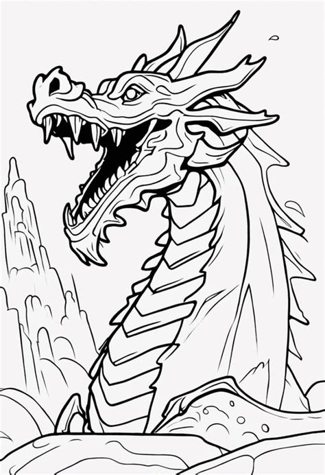 Dragon In A Magical Kingdom Coloring Page ColorBliss Art In 2024