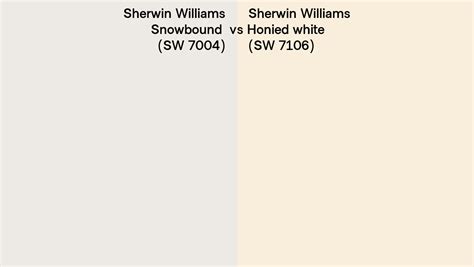 Sherwin Williams Snowbound Vs Honied White Side By Side Comparison