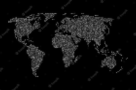 Premium Vector Dotted World Map Dots Globe World Map Global