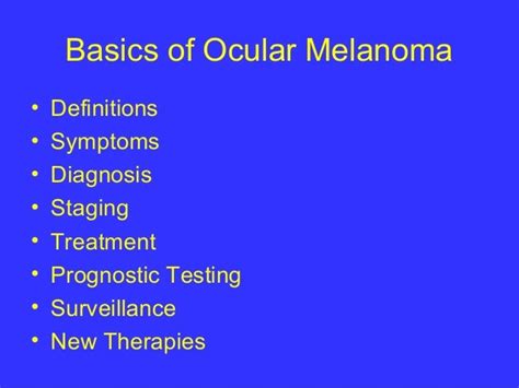 Ocular Melanoma Basics And Post Treatment Eye Care Dan Gombos Md