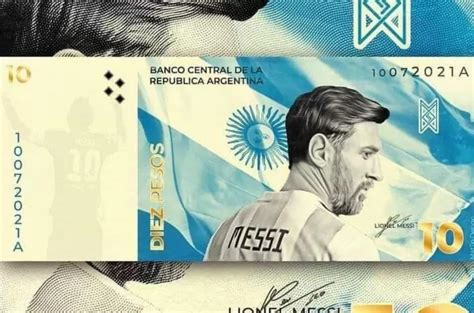 Un Joven Diseñó Un Billete De 10 Pesos Con La Figura De Messi