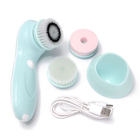 New 3 In1 USB Rechargeable Electric Rotating Facial Cleansing Wash