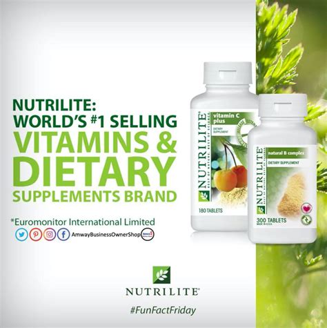 Amway Nutrilite Worlds 1 Selling Vitamins And Dietary Supplements Brand