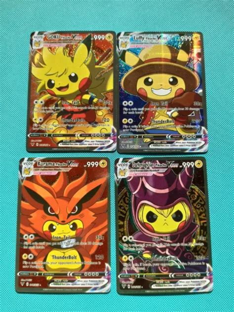 Lot Cartes Pokemon Pikachu Cosplay Dragon Ball Z Naruto One Piece Yu Gi