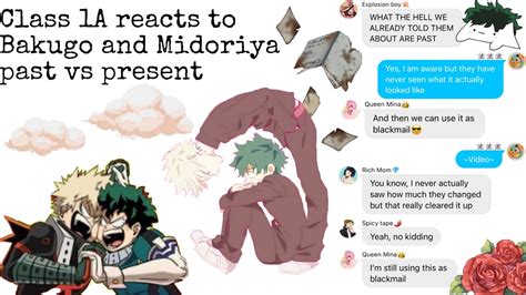 Class 1a React To Bakugo And Midoriya Past Vs Present Mha Bkdk