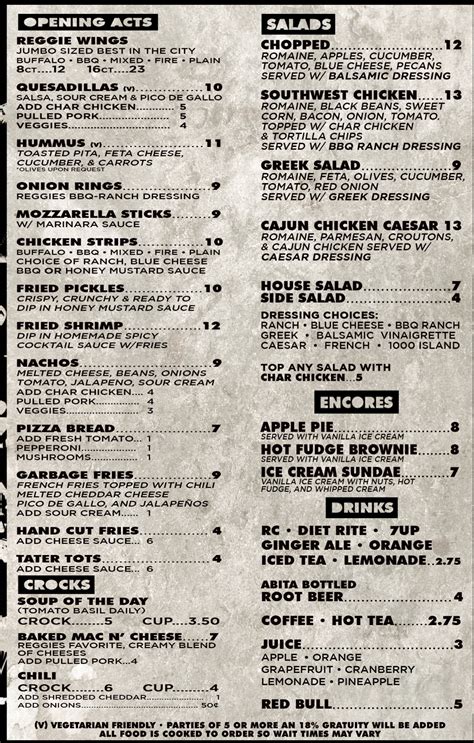 Reggies On The Beach Menus In Chicago Illinois United States