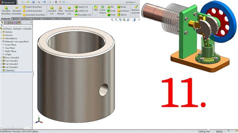 Solidworks Tutorial Stirling Engine Piston Youtube