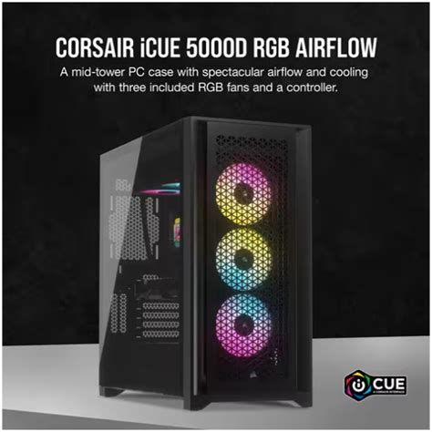 Case Corsair Icue 5000d Rgb Airflow Black Chính Hãng Trả Góp 0