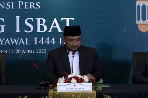 Hasil Sidang Isbat Hari Raya Idul Fitri Jatuh Pada Tanggal 22 April