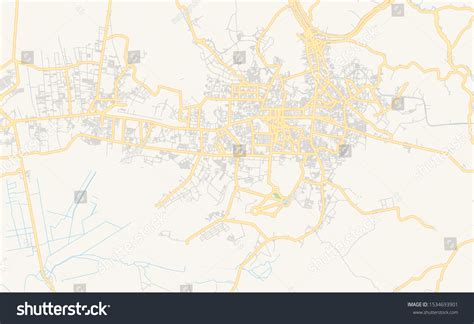 Printable Street Map Banjarbaru Province South Stock Vector (Royalty Free) 1534693901 | Shutterstock