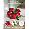 Amazon Innogear Artificial Roses Flowers Pcs Dark Red Fake