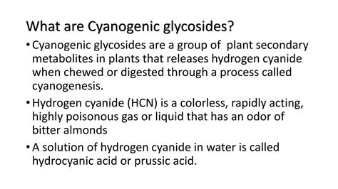 SOLUTION Cyanogenc Glycosides 2024 Studypool