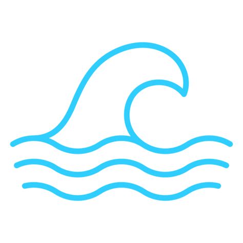 Design PNG E SVG De Desenho De Ondas Do Mar Para Camisetas Viva A