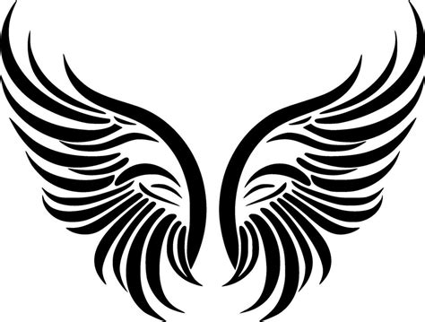 Angel Wings - Black and White Isolated Icon - Vector illustration ...