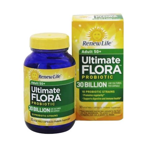 Renew Life Ultimate Flora Adult 50 Probiotic Go Pack 30 Billion Formerly Rts Senior 30