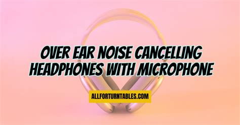 Over ear noise cancelling headphones with microphone - All For Turntables