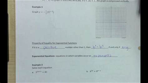 Vcs Alg 2 7 1 Exponential Functions Youtube