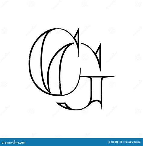 Monogram Logo Vector Initial Letters CG Stock Vector Illustration Of