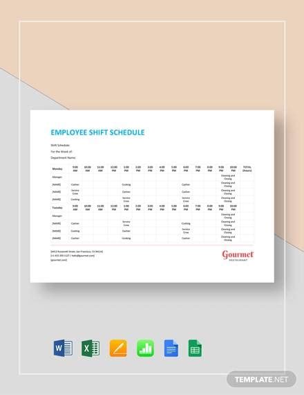 Free 13 Employee Shift Schedule Samples And Templates In Pdf Ms Word