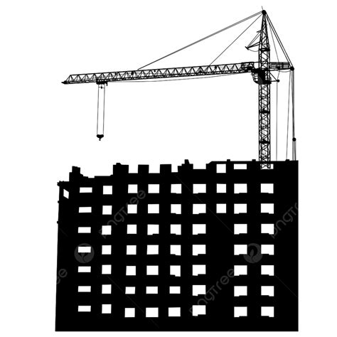 起重機在白色背景上的建築剪影 施工 僱員 具體向量圖案素材免費下載，png，eps和ai素材下載 Pngtree